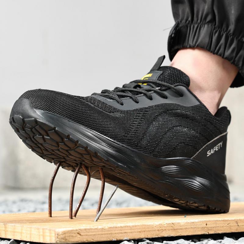 Fashion Work Sneakers Steel Toe Shoes Man Safety Shoes Puncture-proof Work Shoes Boots Fashion Indestructible Footwear Security