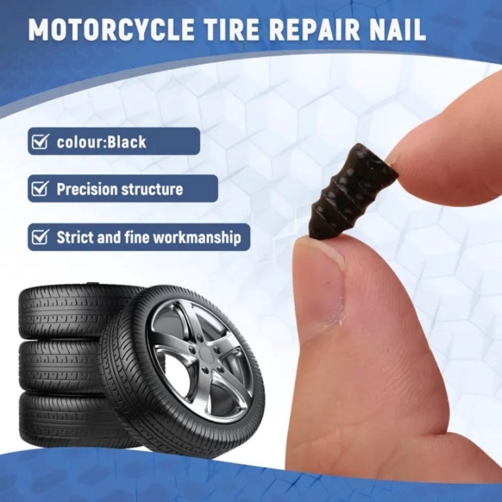 60/20 Stück Gummi Nagel Pilzform Reifenpannenreparaturwerkzeuge für Auto Motorrad Fahrrad LKW Vakuumtyp Reparaturzubehör