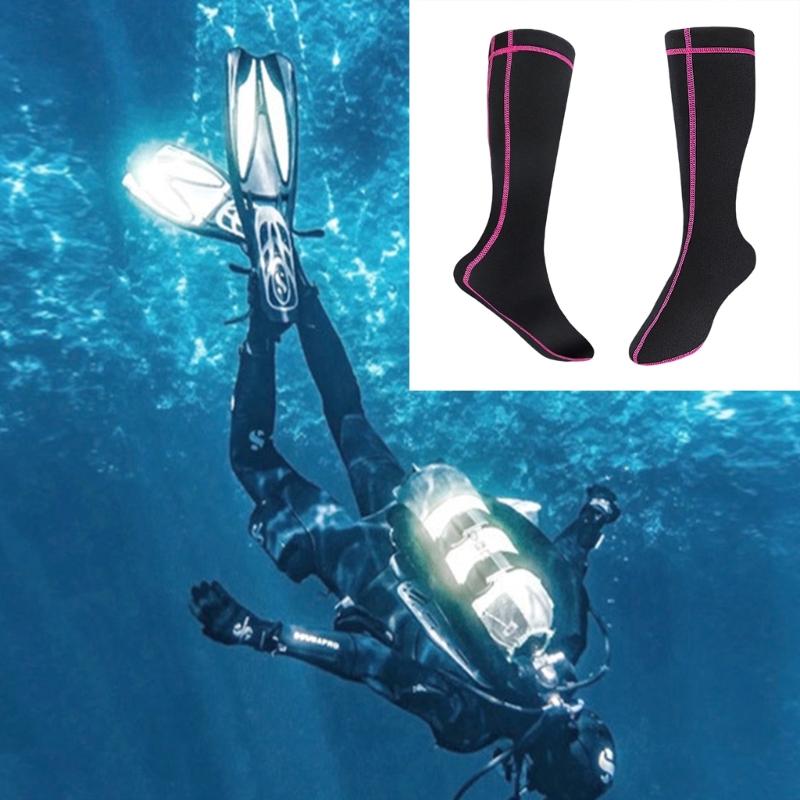 Unisex Antislip Scubas Socks Thick Neoprene Long Tube Length Diving Socks Surfing Booties for Diver and Swimming Coaches