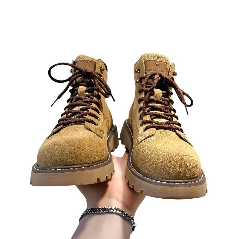 Ботинки Martin мужские бархатные осенние короткие ботинки в стиле ретро в британском — фото 6