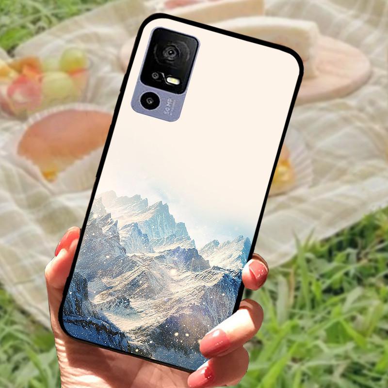Weiche TPU-Handyhülle für TCL 40R 5G Stoßfeste Schwarze Schutzhülle Bumper für TCL 40 R 5G Schöne Modische Handy-Rückseite Fundas Coques