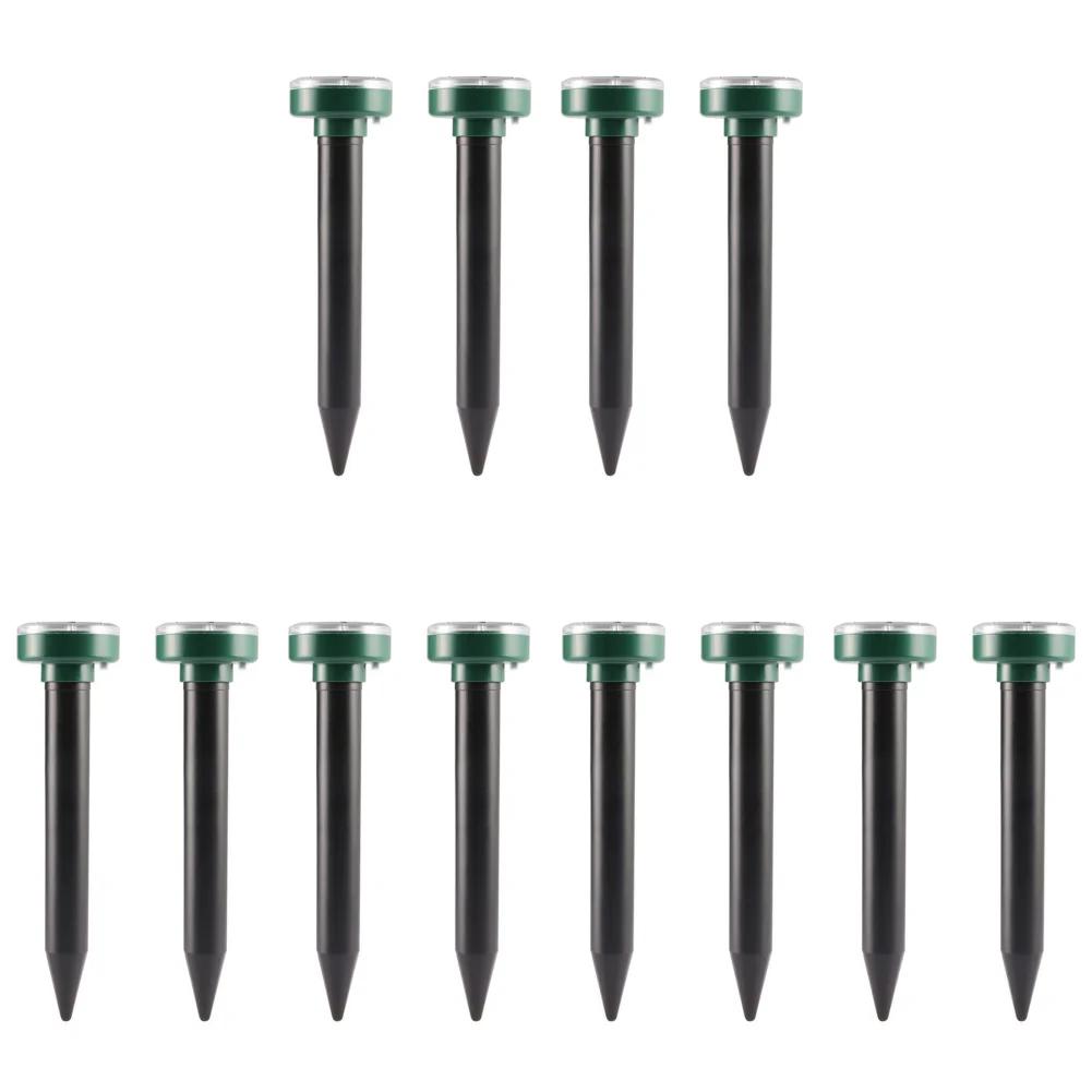 4-20Pcs Solar Mole Repeller Ultrasonic Animal Repellent Outdoor Garden Yard Bird Mouse Rodent Chaser Deterrent Pest Control Tool