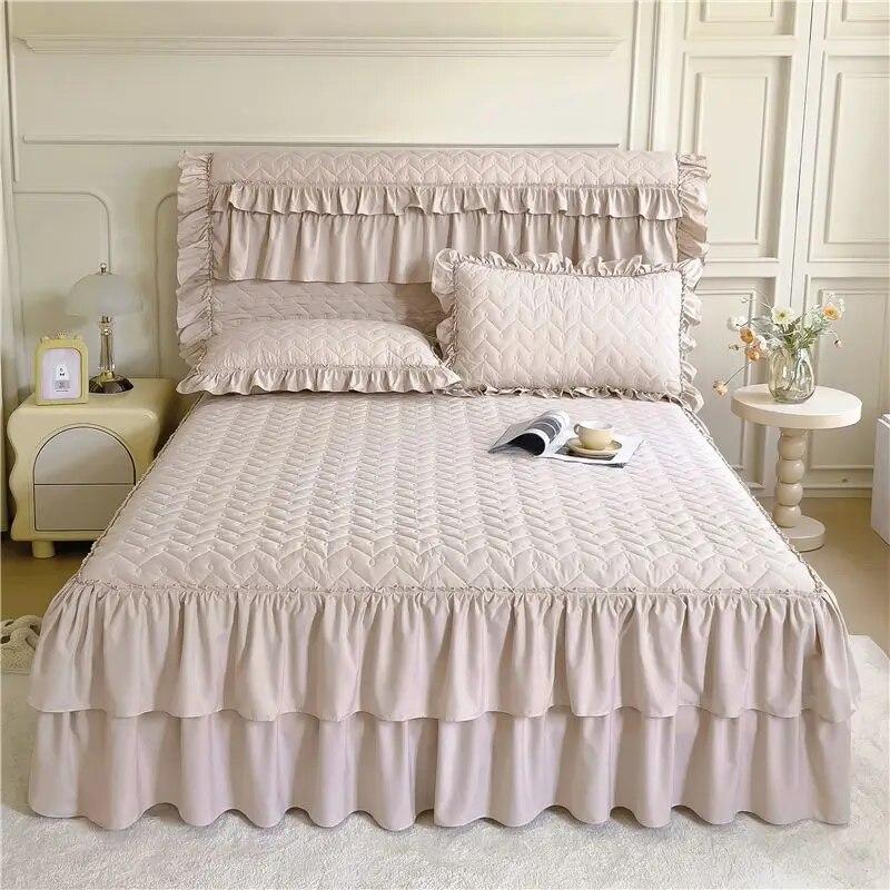 1PCs Thickened Lace Bed Skirt Four Seasons Single Piece Headcover Anti Slip and Dust Proof Bed Covers Bedding Supplies