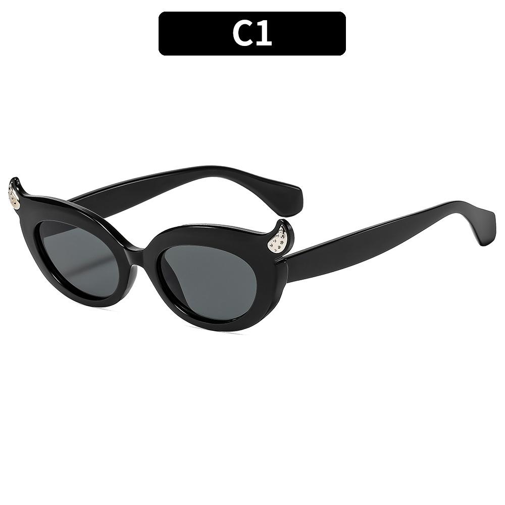 Women s sunglasses, fashionable narrow-frame cat eye sunglasses