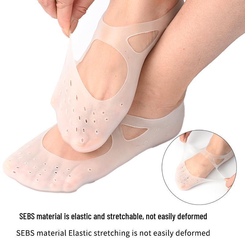 SEBS Silicone Arch Support Heel Sleeve Socks: Anti-Crack, Breathable, Unisex Foot Cover