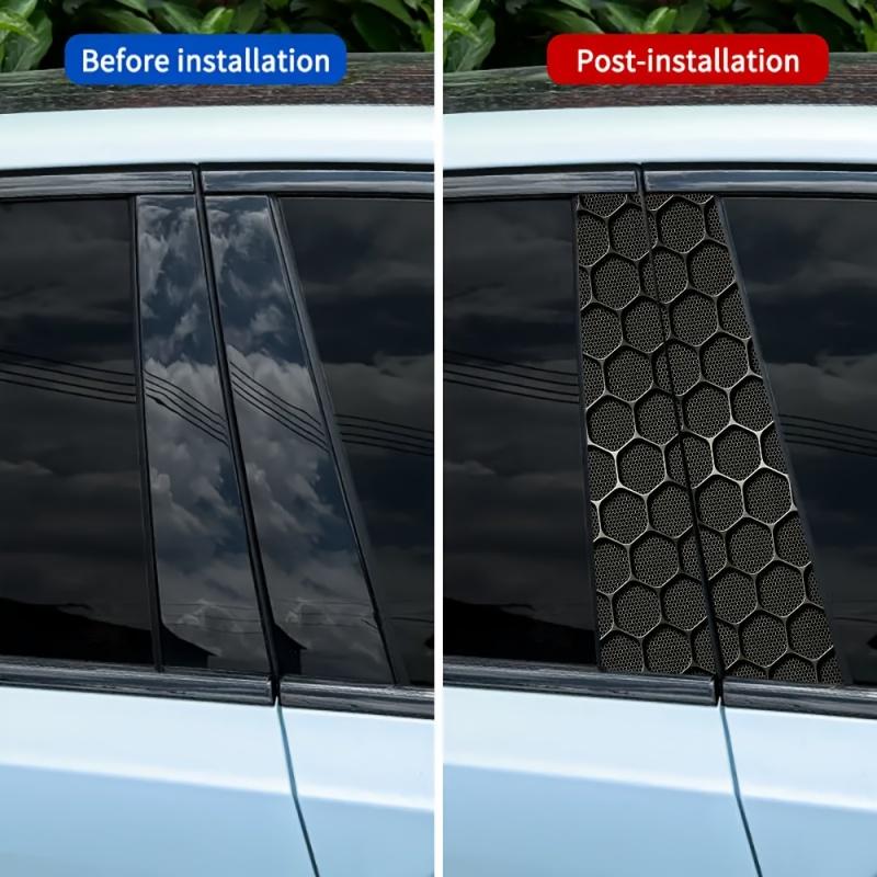 For Personalized Body Stickers Honeycomb Center Pillar Sticker HD B-Pillar Body Stickers