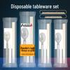 Bulk Disposable 4-Piece Bamboo Cutlery Set