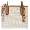 Michael Kors MK Eliza Monogram Tote Bag Women Tote Bags Vanilla-White Acorn-Brown 30F5GZAT0B-WHITE