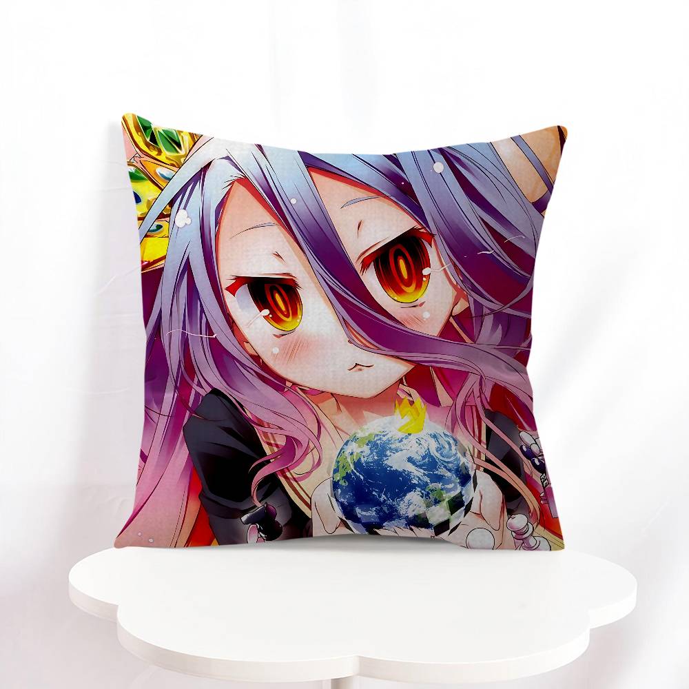 NO G-GAME NO LIFE Shiro 45*45cm Cushion Cover Pillow Cover Decor Pillowcase Home Pillowcase For Couch Pillow