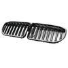 Double Slat Gloss Black Front Grill Grille Fit BMW 7 Series G11 G12 2019-2022