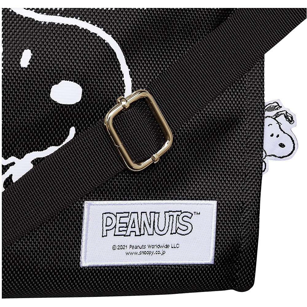 Hapitas Snoopy 2-Way Tote Bag Black Snoopy Face Design Durable Canvas Material