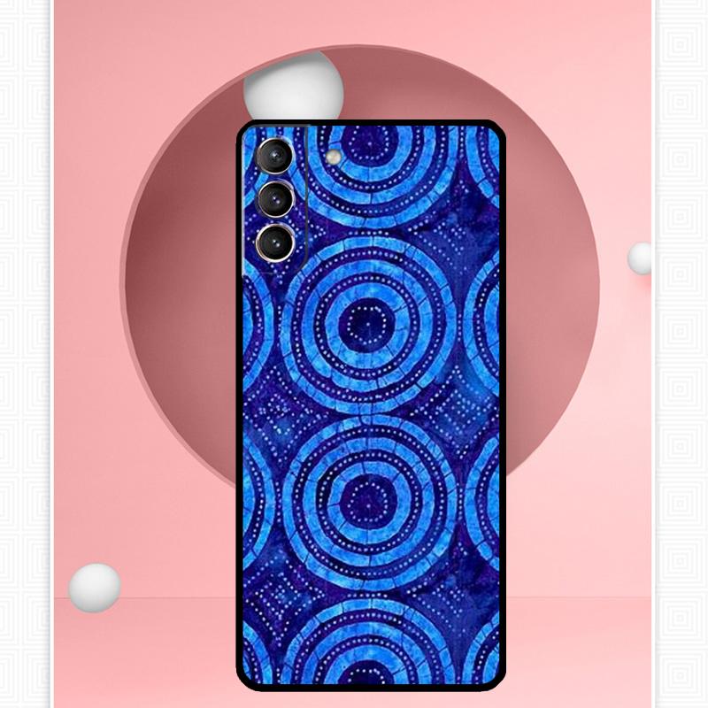 African Wax Pattern Fabric Case For Samsung Galaxy S25 Ultra S20 S21 S22 S23 S24 Plus S9 S10 S24 FE S25 FE Cover Funda