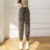 Women's Summer 2025 High Waist Letter Print Loose Slim Harem Leggings