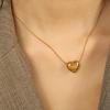 2026 Fashion Simple Plated 18k Gold Love Compact Necklace Femininity Versatile Clavicle Chain