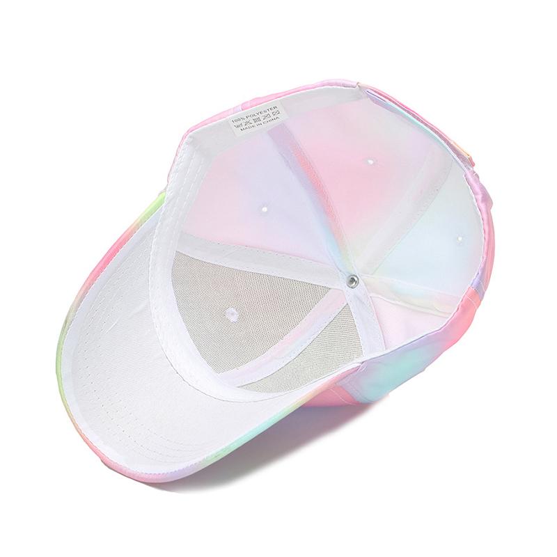 Summer Kids Baseball Cap Fashion Tie-dye Print Snapback Hat For Children Girls Outdoor Streetwear Adjustable Duck Tongue Cap