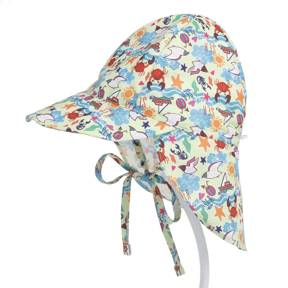 Children's Sunshade Hats Outdoor Breathable Mesh Cloth Summer Sun Hats for Boys and Girls Beach Hats Travel Hats