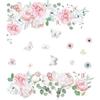 Home Wall Fashion Decoration Stickers Small Fresh Pink Flower Stickers Bedroom Entrance Wall Stickers Accessories Tools