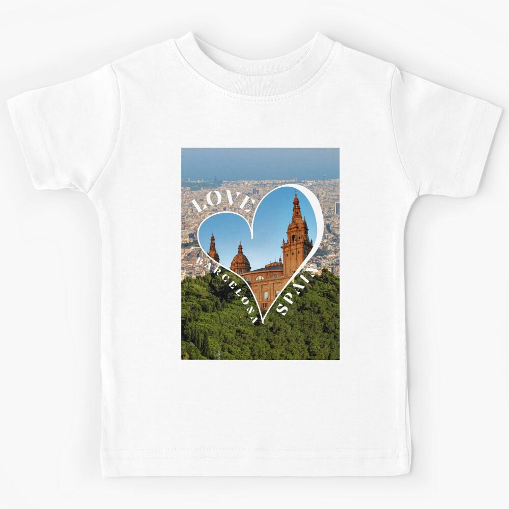 Love Barcelona Spain Kids T-Shirt 130