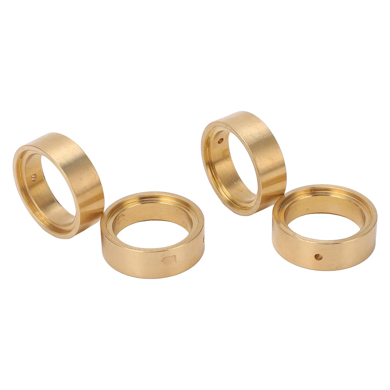 

4pcs RC Counterweight Wheel Ring Gold Brass Counterweight Wheel Clamp Ring for FMS FCX24 1/24 Climbing Car