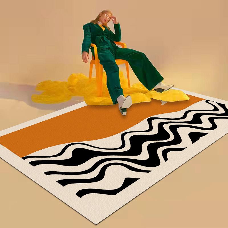 

Ковер Гостиная Светлый Роскошный Современный Простой Диван Журнальный Столик Коврик Звукоизоляционный Спальня Домашний Коврик Большая Площадь 80*200CM