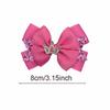 Children's Bow Hair Clip with Rhinestone Crown - Heart-Shaped Girls' Headdress Accessory