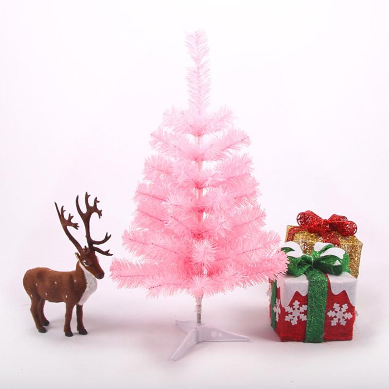 60cm Christmas Tree Christmas Decoration PVC Small Tree Home Supplie Christmas Green Pink White Snow Desktop Decoration Ornament