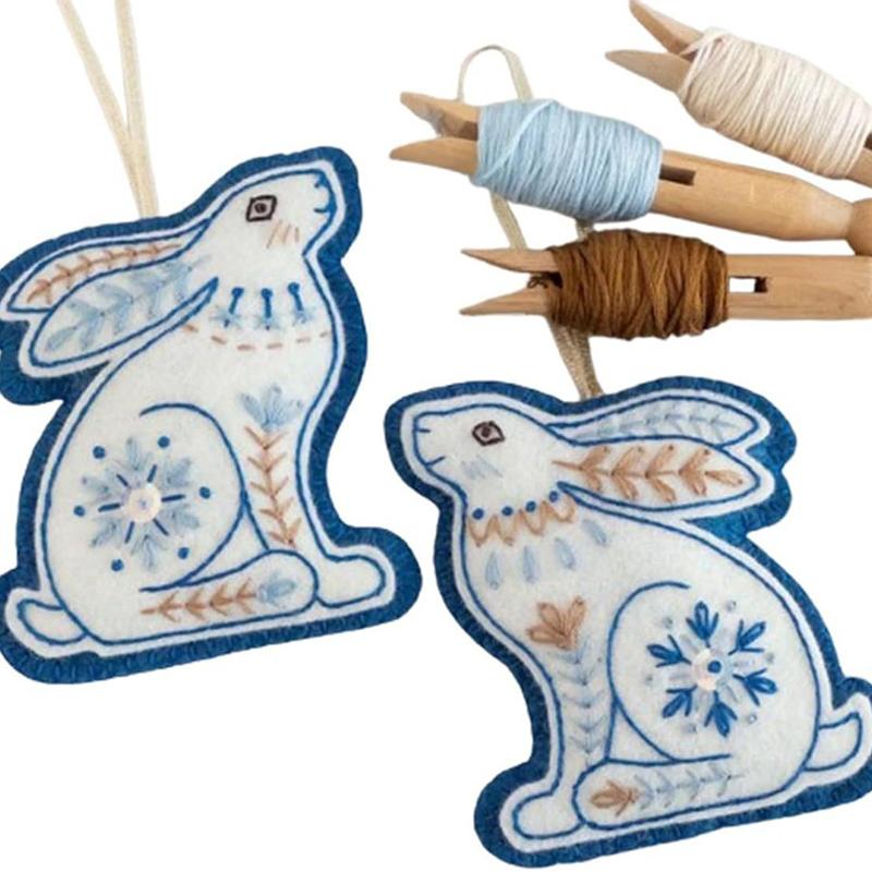 

Набор для самостоятельного изготовления вышитых пасхальных яиц из фетра, украшения для пасхальной вечеринки, набор для вышивки пасхальных яиц