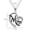 Englischer Buchstabe Mama Hohlherz Anhänger Kette Halskette Schmuck Muttertagsgeschenk