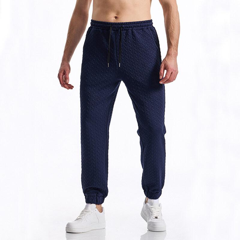 Herringbone Design Fabric Men's Casual Sports Pants Gym Sport Trousers Men Jogger Sweatpants Running Workout Jogging Long Pants