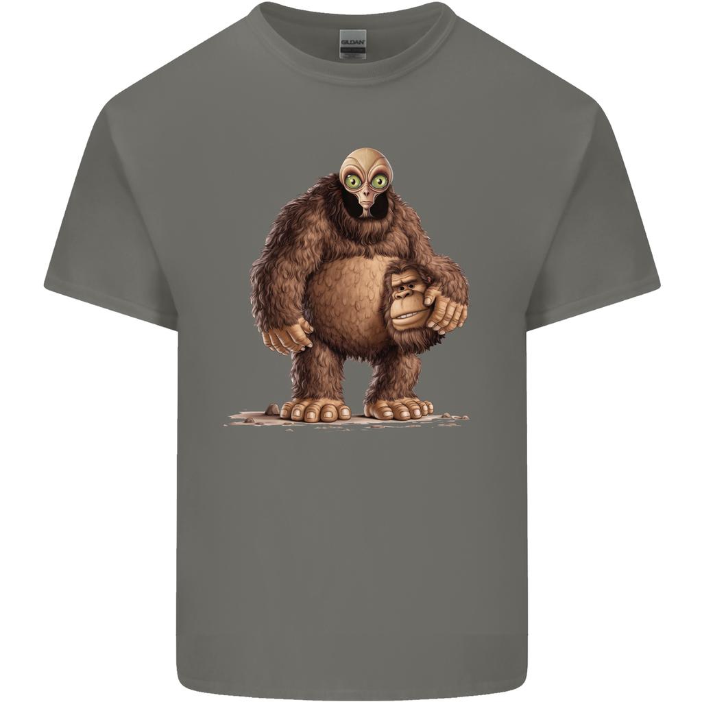 Alien in a Bigfoot Fancy Dress Outfit Ape Gorilla Unisexs Light Cotton TShirt