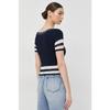 American Style ~ M's a off-Shoulder Knitted Short-Sleeved Blouse
