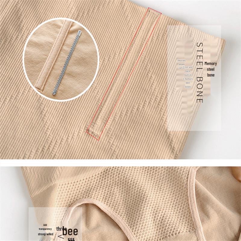 Plus Size High-Waisted Postpartum Tummy Control Panties - Double-Layer Body Shaping Waist Cincher & Hip Lifter