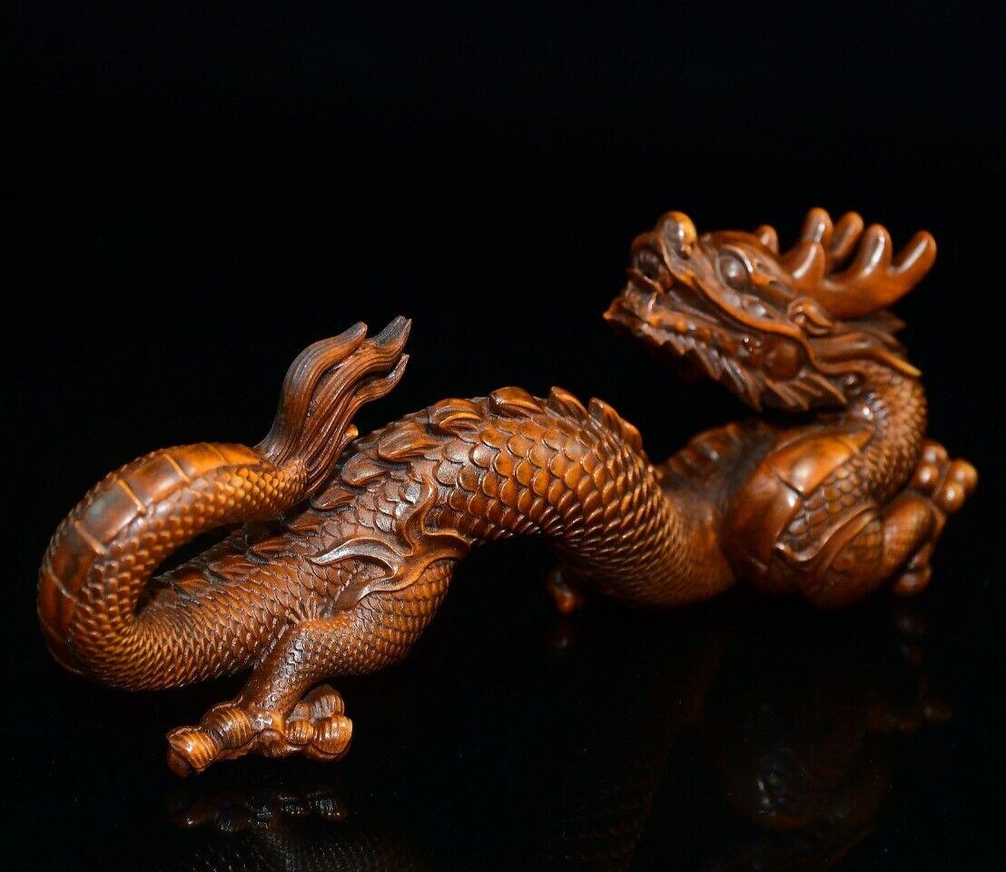 

Chinese Antique Wooden Carvings Dragon Wood Carving Statue Oriental Home Decor CHINA