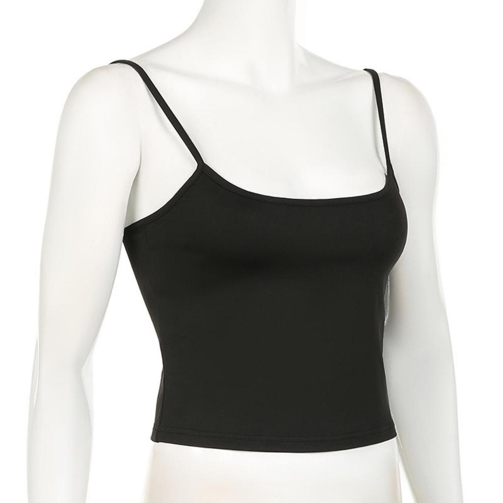 U Neck  Knit Tank Top Crop Tops Women Summer Camis Solid Color Camisole Fashion SportsTube Female Sleeveless Cropped Y2K Girl Clothes