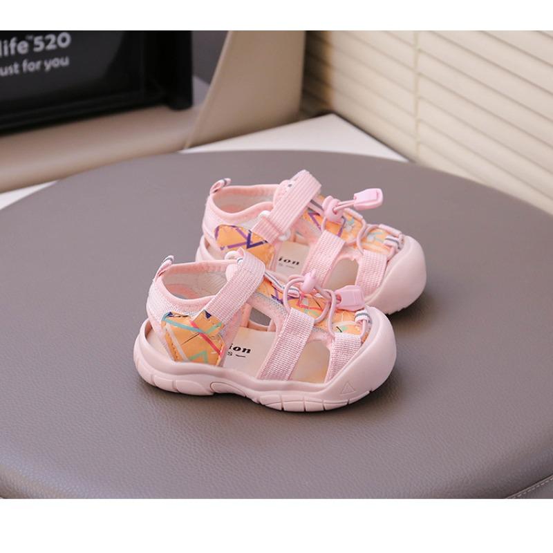 Summer children's creek sandals single mesh boys' sports sandals hollow fashion girls' bag head shoes non-slip soft sole