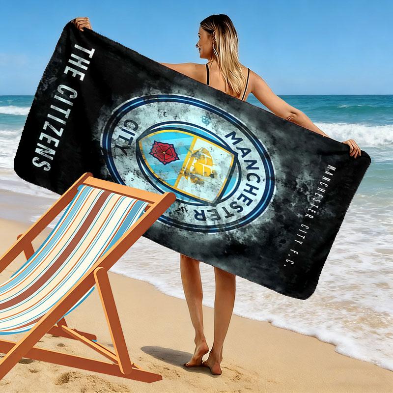 MCFC Print Beach Towel, Large Soft Quick Dry Towel for Beach Camping Swimming