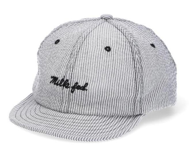 

[Milkfed] ПОЛОСАТАЯ КЕПКА С ЛОГОТИПОМ ICING для женщин, ЧЕРНАЯ