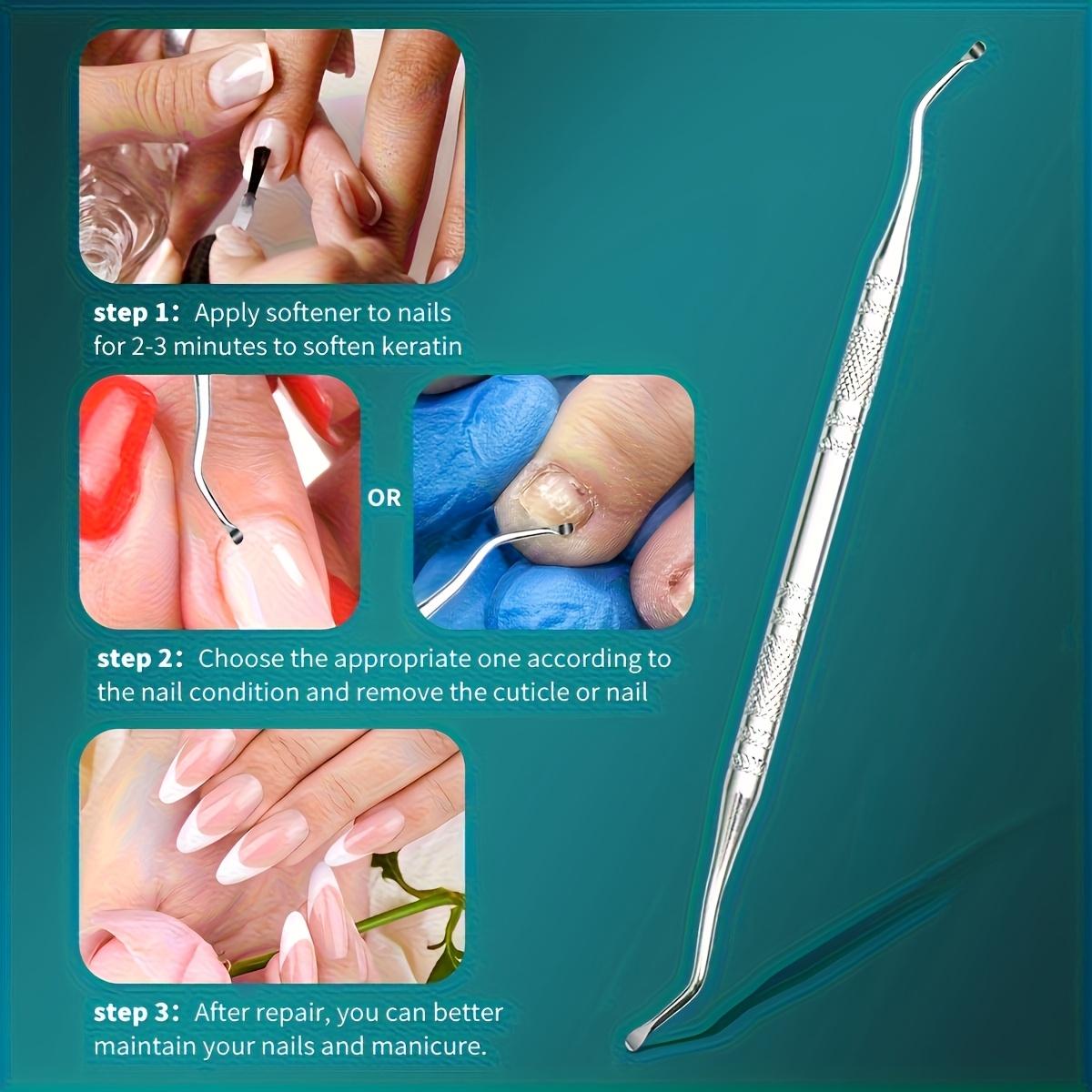 1/4pcs Stainless Steel Nail Tool Set: Double-Ended Nail Clipper, U-Shaped Pusher, Nail File Exfoliation for Hand and Foot Care