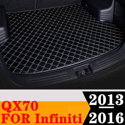 Sinjayer Car Trunk Mat Waterproof AUTO Tail Boot Carpets Flat Side Cargo Carpet Pad Liner Fit For Infiniti QX70 2013