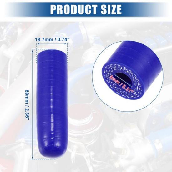 ONE 8mm Silicone Coolant Cap with Clamp for Coolant Heater Water Port Universal