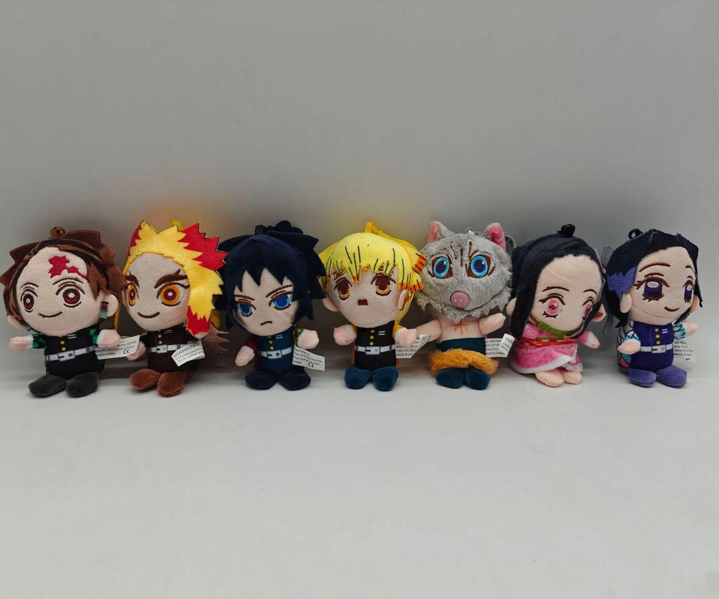 Demon Slayer Plush Toy Set: Tanjiro, Tomioka, Zenitsu, Nezuko Dolls