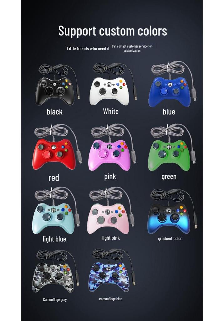 Wired & Wireless X360 Game Controller for PC, P3, and Android Arcade