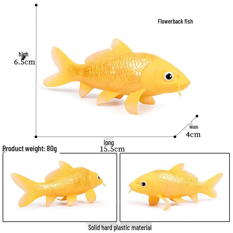 Goldfish Koi Simulation Model for Kids' Learning and Fish Tank Decoration