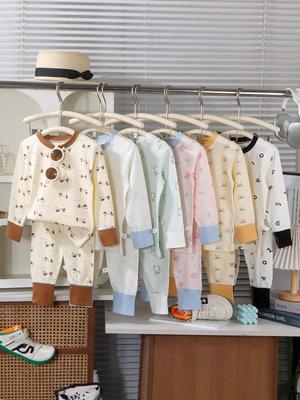 2025 Spring/Summer Children's Lycra-Cotton Pajamas: Korean Style, Tagless, Casual Home Wear Set