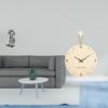 Nordic Resin Knight Figurine Sculpture And Minimalist Wood Wall Clock Modern Art Ornament for Office