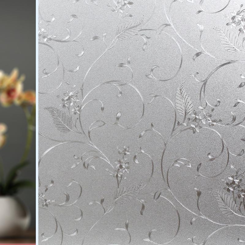 Window Film Privacy 3D Decorative Window Vinyl Static Cling Window Sticker Non-Adhesive Stained Removable Glass Window Decals