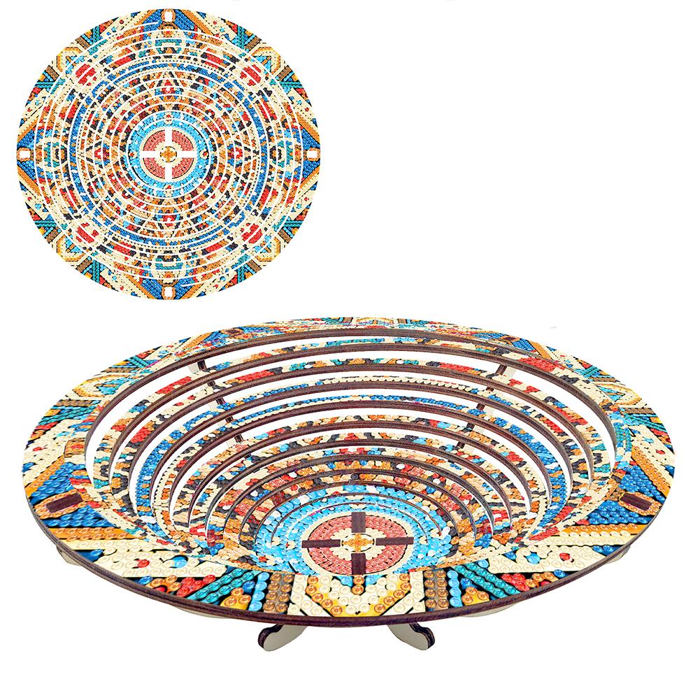 

Diamond Painting Dining Plate Decorative Diamond Art Tableware Manager Tray Good for Parties Or Bed Food Tray