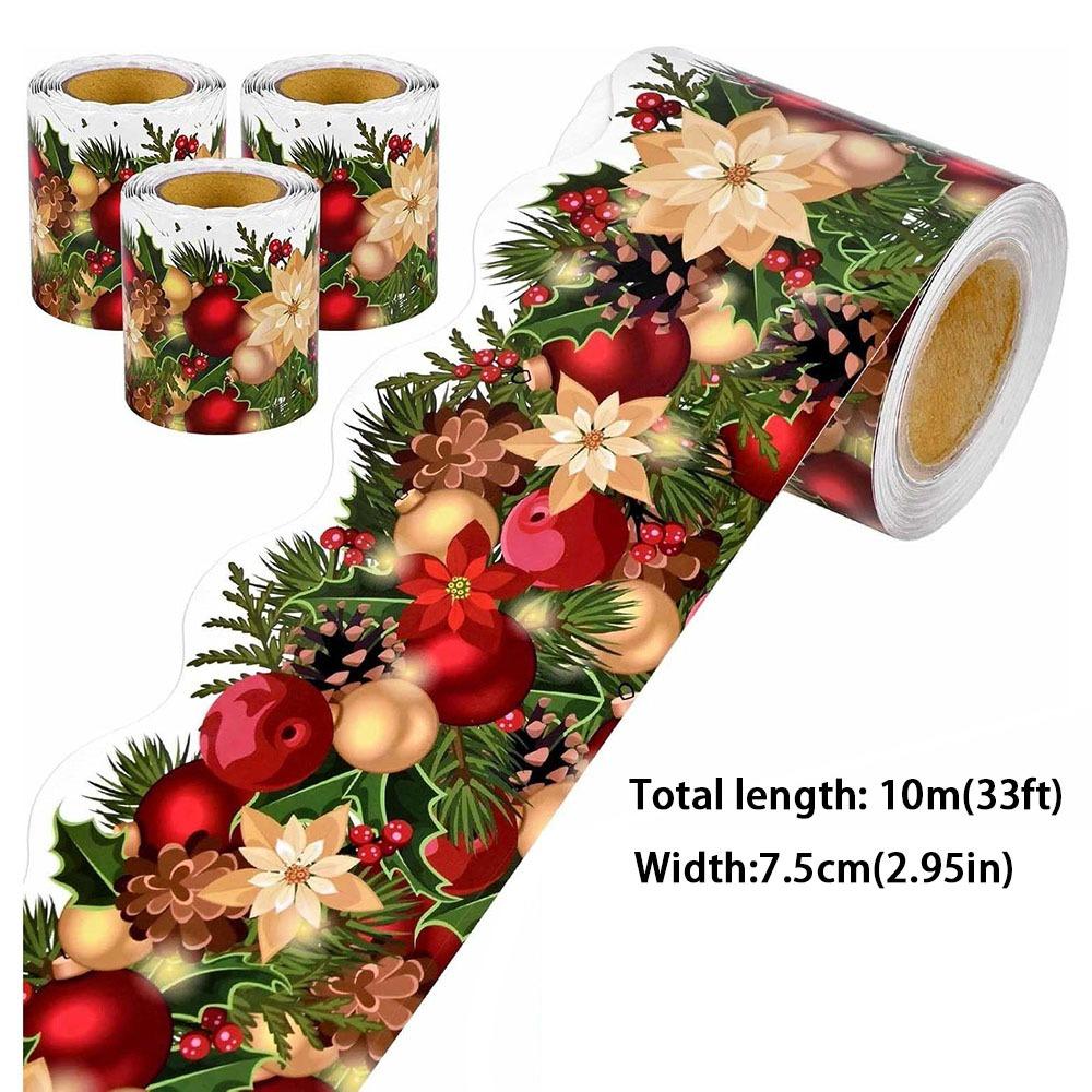 

Рождественские конфетные постерные бордюрные наклейки для домашней вечеринки, DIY украшение стены C