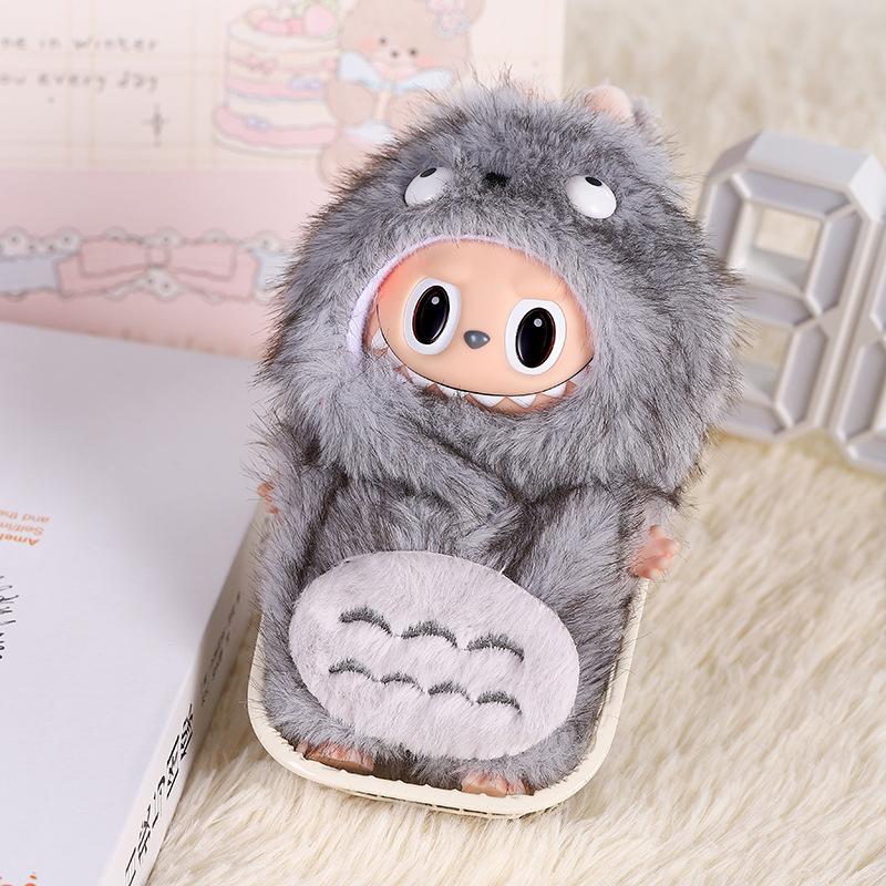 15 17cm For Labubu Dukke Plysj Antrekk Klær Stor Leder Dinosaur Vinger Totoro Baby Hai Søte Klær Dukkehus Tilbehør