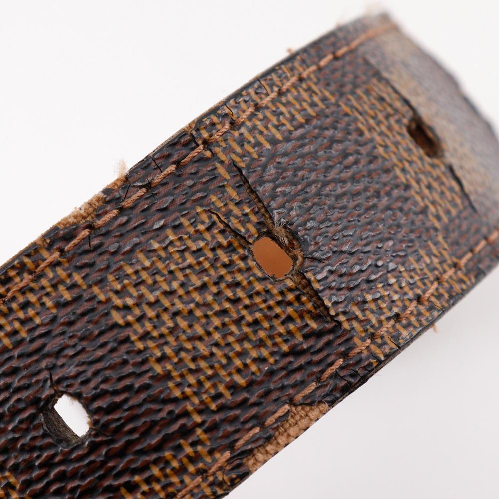 LOUIS VUITTON ceinture ellipse belt M6995 Brown Damier canvas mens Used